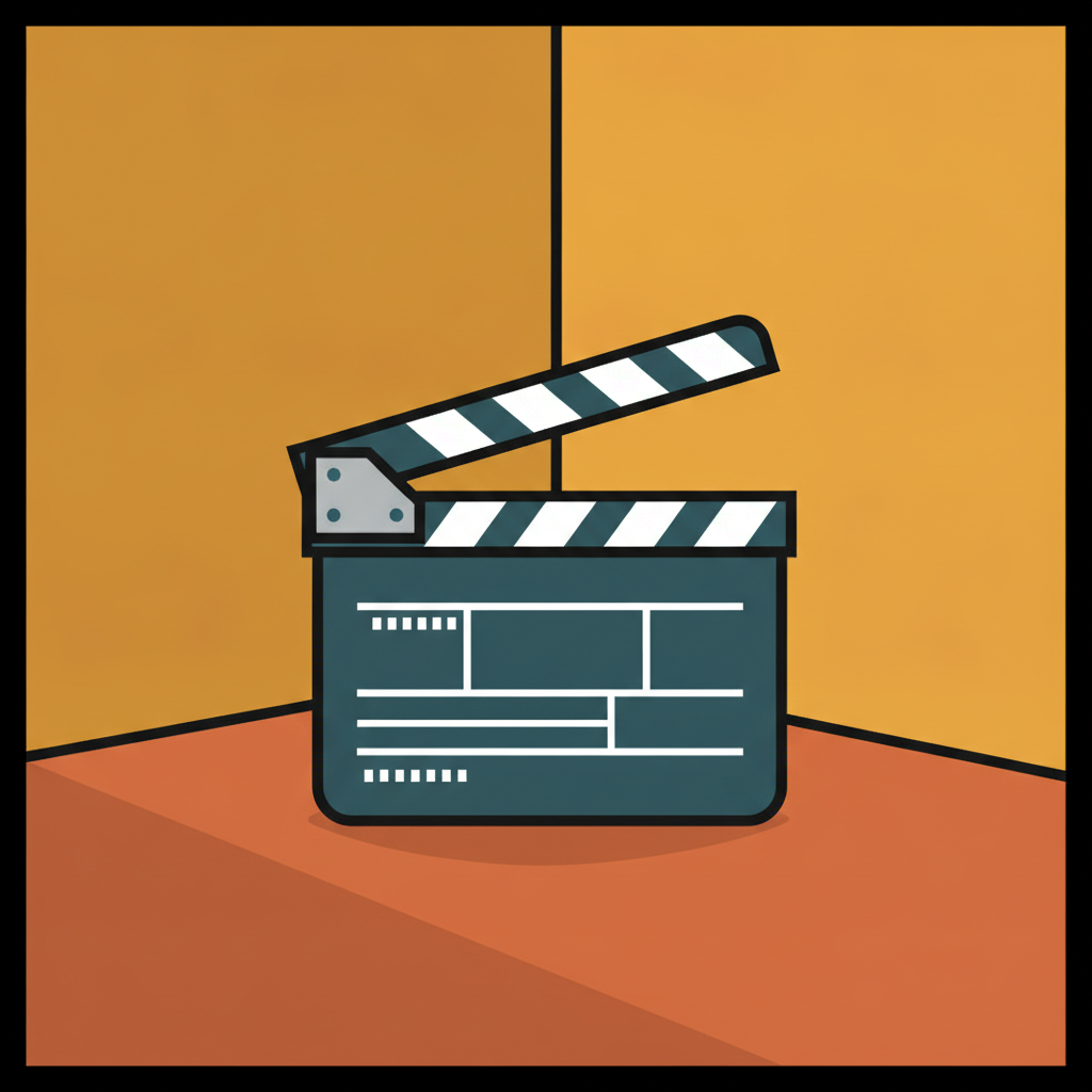 Filmavimo klapmušė tuščioje kino aikštelėje, simbolizuojanti Holivudo profesijos pokytį