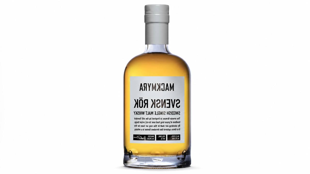 Mackmyra Swedish Single Malt Whisky butelis — AI sukurtas receptas